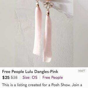Free People Pink Dangle Earrings